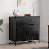 Vidaxl dressoir zwart eiken 79,5 x 35,5 x 74,5 cm
