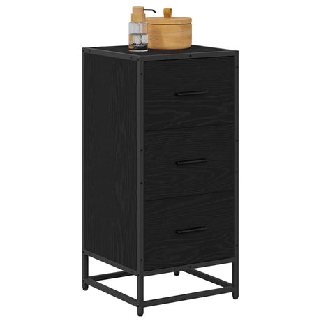Vidaxl dressoir zwart eiken 35,5 x 35 x 76 cm