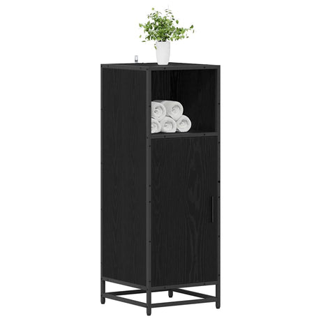 Vidaxl badkamermeubelset zwart eiken 35 x 37,5 x 100 cm bewerkt hout
