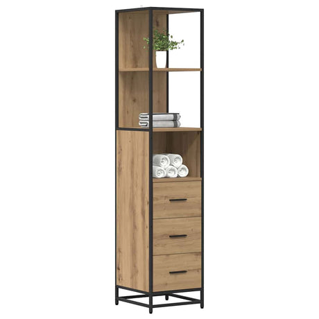 Vidaxl badkamermeubelset artisan eiken 35 x 37,5 x 166 cm bewerkt hout