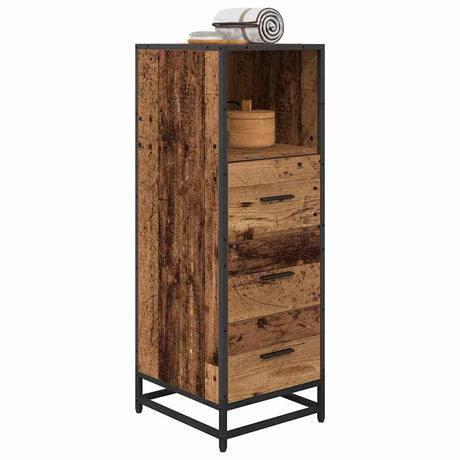 Vidaxl badkamermeubelset oud hout 35 x 37,5 x 100 cm bewerkt hout
