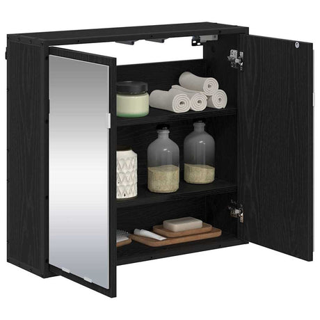 Vidaxl wandplank zwart eiken 65 x 20 x 60 cm
