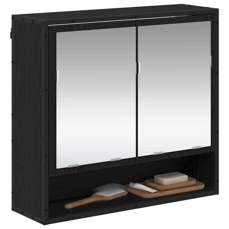 Vidaxl wandplank zwart eiken 65 x 20 x 60 cm