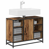 Vidaxl badkamerkast oud hout 80 x 33 x 60 cm bewerkt hout