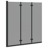 Vidaxl douche omhulsel zwart 130 x 138 cm esg-glas en aluminium