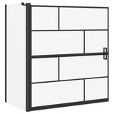 Vidaxl bad douchescreen zwart en transparant 116 x 68 x 128 cm