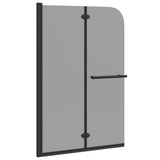 Vidaxl douche omhulsel zwart 120 x 140 cm esg-glas en aluminium