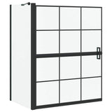 Vidaxl bad douchescreen zwart en transparant 116 x 68 x 128 cm