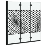 Vidaxl douche omhulsel zwart en transparant 130 x 130 cm gehard glas