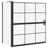 Vidaxl bad douchescreen zwart en transparant 116 x 68 x 128 cm