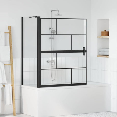 Vidaxl bad douchescreen zwart en transparant 100 x 68 x 128 cm