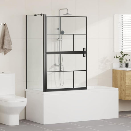 Vidaxl bad douchescreen zwart en transparant 80 x 68 x 128 cm