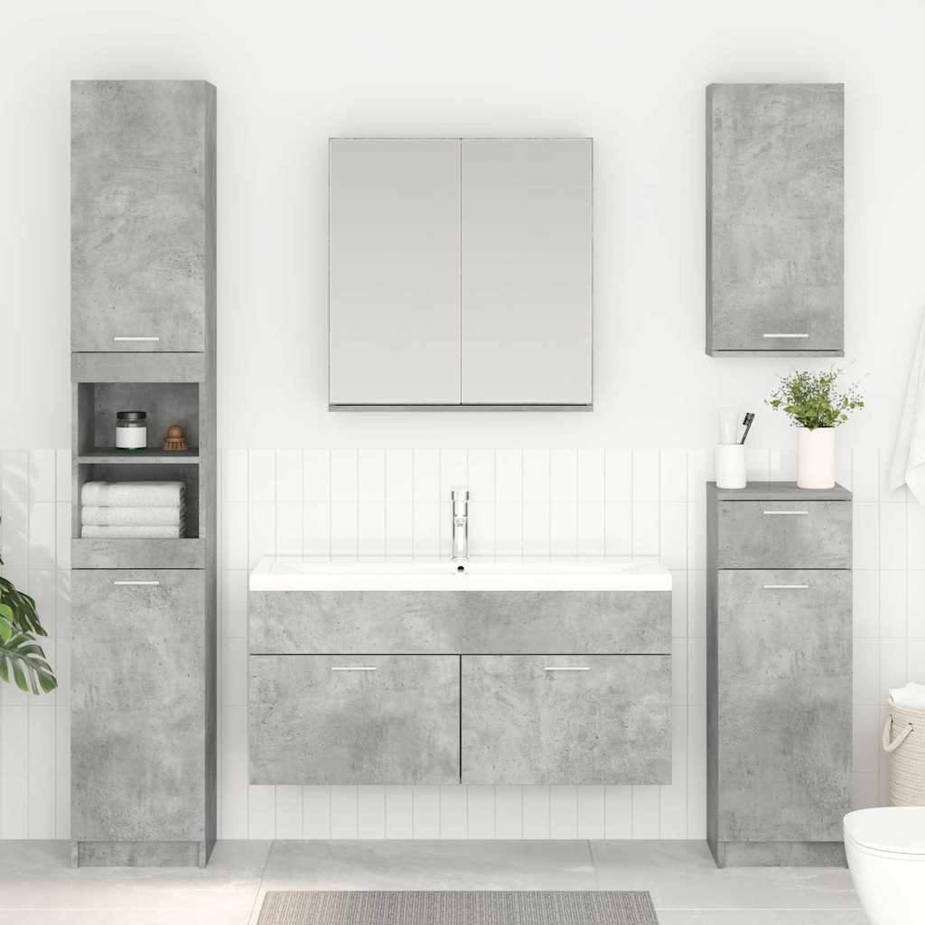 Vidaxl wastafelkast beton grijs bewerkt hout