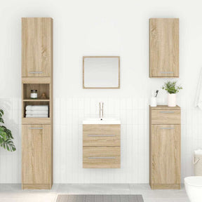 Vidaxl wastafelkast sonoma eiken 38,5 x 41 x 48 cm bewerkt hout