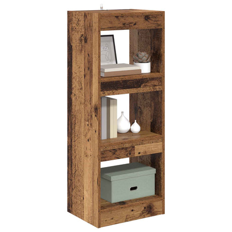 Vidaxl boekenkast 3-laags 40 x 30 x 103 cm bewerkt hout oud hout