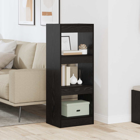 Vidaxl boekenkast 3-laags 37 x 30 x 103 cm bewerkt hout zwart eiken