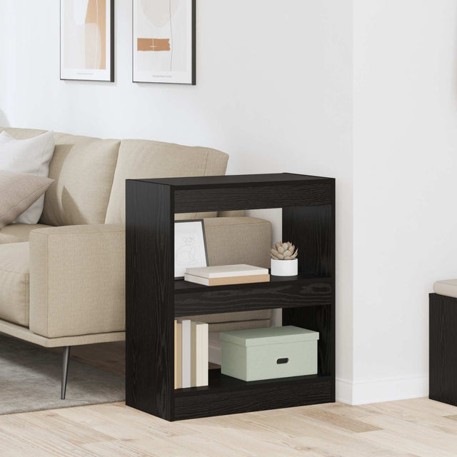 Vidaxl boekenkast 2-laags 60 x 30 x 72 cm bewerkt hout zwart eiken