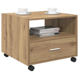 Vidaxl salontafel artisan eiken 55 x 55 x 45cm bewerkt hout