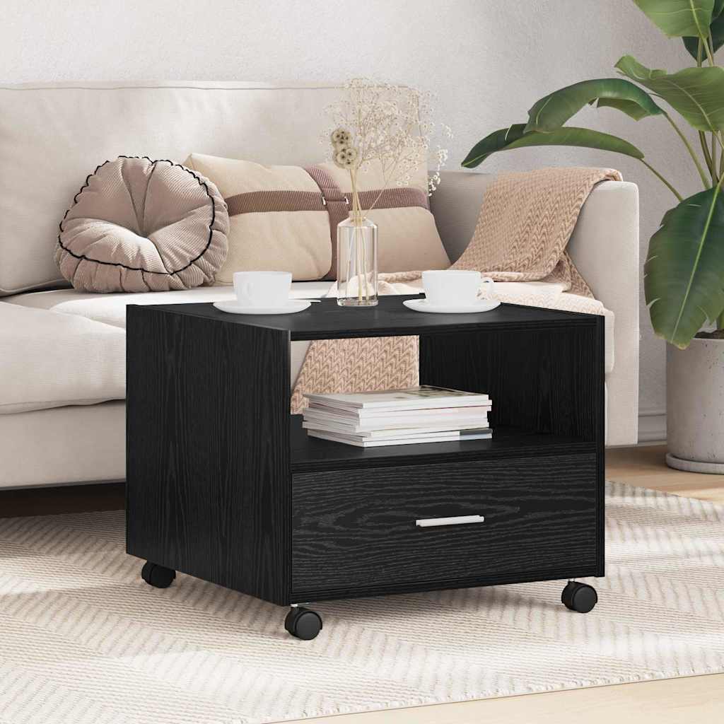 Vidaxl salontafel zwart eiken 55 x 55 x 45cm bewerkt hout