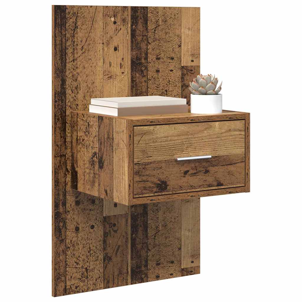 Vidaxl nachtkastje 2 st oudhout 50 x 32,5 x 80cm bewerkt hout