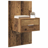 Vidaxl nachtkastje 2 st oudhout 50 x 32,5 x 80cm bewerkt hout