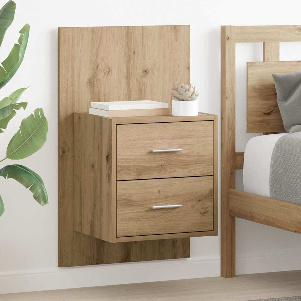 Vidaxl wandkastje 2 st artisan eiken 48,5 x 32,5 x 80 cm bewerkt hout