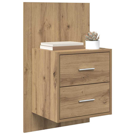 Vidaxl wandkastje 2 st artisan eiken 48,5 x 32,5 x 80 cm bewerkt hout