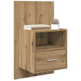 Vidaxl nachtkastje 2 st artisan eiken 50 x 32,5 x 80cm bewerkt hout