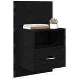 Vidaxl nachtkastje 2 st zwart eiken 50 x 32,5 x 80cm bewerkt hout