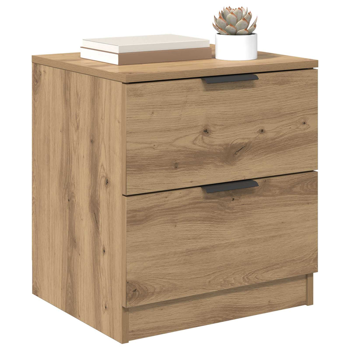 Vidaxl nachtkastje 2 st artisan eiken 45 x 39 x 50cm bewerkt hout