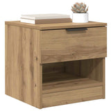 Vidaxl bed kast 2 st artisan eiken 40 x 39 x 40cm bewerkt hout
