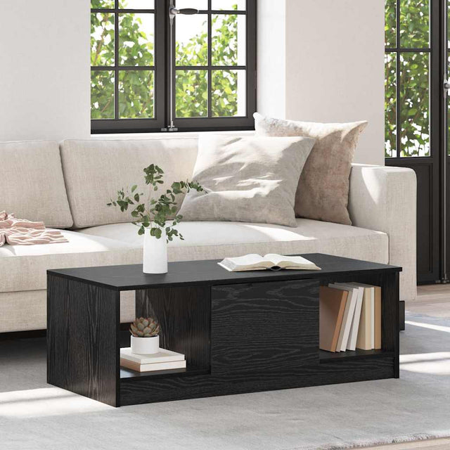 Vidaxl salontafel zwart eiken 102 x 50 x 36cm bewerkt hout