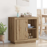 Vidaxl dressoir artisan eiken 80 x 40 x 75 cm bewerkt hout