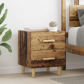 Vidaxl bed kast oudhout 40 x 35 x 47.5cm bewerkt hout