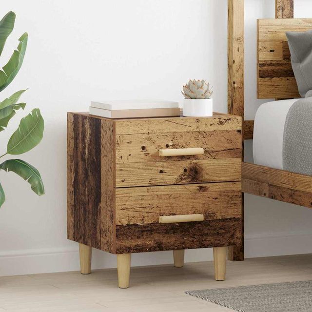 Vidaxl bed kast 2 st oudhout 40 x 35 x 47.5cm bewerkt hout