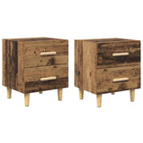 Vidaxl bed kast 2 st oudhout 40 x 35 x 47.5cm bewerkt hout