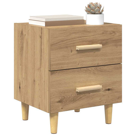 Vidaxl bed kast artisan eiken 40 x 35 x 47.5cm bewerkt hout