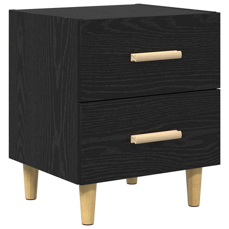 Vidaxl bed kast zwart eiken 40 x 35 x 47.5cm bewerkt hout