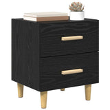 Vidaxl bed kast zwart eiken 40 x 35 x 47.5cm bewerkt hout