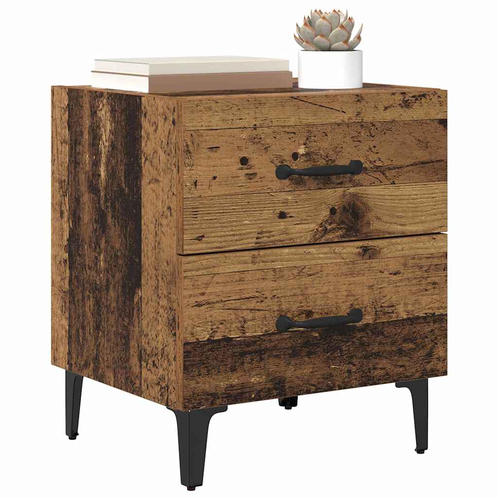 Vidaxl bed kast oudhout 40 x 35 x 47,5 cm bewerkt hout