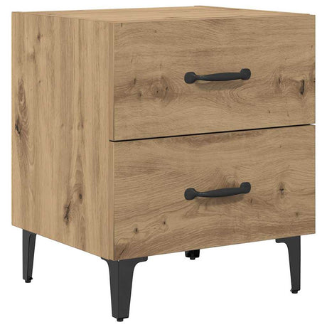 Vidaxl bed kast artisan eiken 40 x 35 x 47,5 cm bewerkt hout