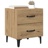 Vidaxl bed kast 2 st artisan eiken 40 x 35 x 47,5 cm bewerkt hout