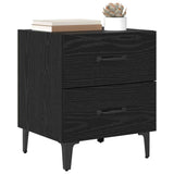 Vidaxl bed kast zwart eiken 40 x 35 x 47,5 cm bewerkt hout