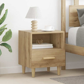 Vidaxl nachtkastje artisan eiken 40 x 35 x 47 cm bewerkt hout