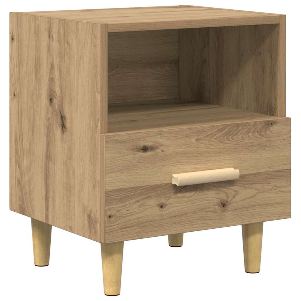 Vidaxl nachtkastje artisan eiken 40 x 35 x 47 cm bewerkt hout