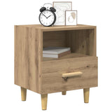 Vidaxl nachtkastje artisan eiken 40 x 35 x 47 cm bewerkt hout