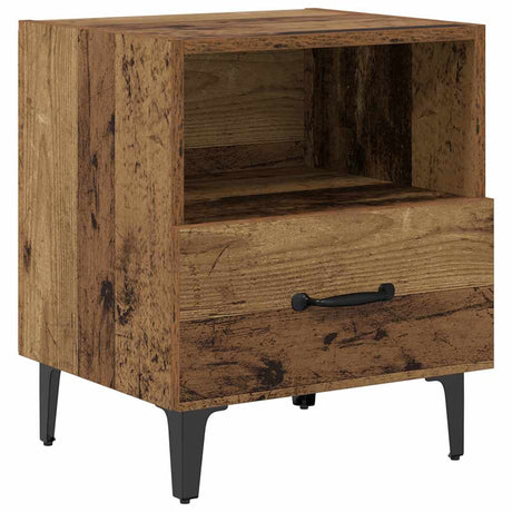 Vidaxl nachtkastje oudhout 40 x 35 x 47,5 cm bewerkt hout