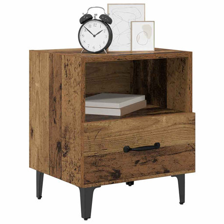 Vidaxl nachtkastje oudhout 40 x 35 x 47,5 cm bewerkt hout