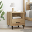 Vidaxl nachtkastje artisan eiken 40 x 35 x 47,5 cm bewerkt hout