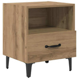 Vidaxl nachtkastje artisan eiken 40 x 35 x 47,5 cm bewerkt hout